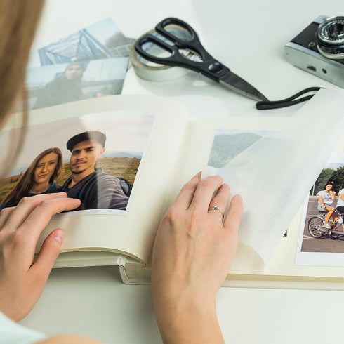 durony 800 Pieces Photo Sticker White Double-Sided Self Adhesive Photo Tapes for Pictures DIY Photo Album Journal...
