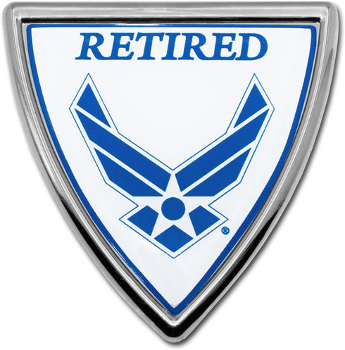 Elektroplate Officially Licensed Retired United States Air Force Shield Chrome All Metal Emblem for Cars, Trucks, and All Auto | Universal Fit at ...