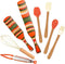 Spurtles Kitchen Tools, 8 Pcs Silicone Cooking Utensil Set,Pakkawood Spurtle Set, Silicone Kitchen Utensils Set with Natural Wooden Handle,Wooden ...