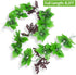 Meiliy 8FT 5pcs Artificial Greenery Chain Grapes Fake Vines Leaves Foliage Simulation Fruits for Home Room Garden Wedding Garland Outside Decorati...