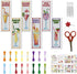 FREEBLOSS 22 * 8cm 6 Set Cross Stitch Bookmark Kits Plaid Cocktail Cross Stitch Patterns DIY Bookmarks Cross Stitch Kits Stamped Embroidery Bookma...