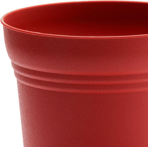 Bloem Saturn Round Planter with Saucer Tray: 10" - Black - Durable Plastic Pot, Matte Finish, Removable Saucer, for Indoor & Outdoor Use, Gardenin...