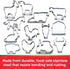 Farm Animal Cookie Cutter Set, 13 Piece Set, Premium Food Grade Stainless Steel, Dishwasher Safe...