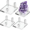 Hipiwe Clear Acrylic Display Stand - Three-Peg Display Easel Stands for Fossil Coral Geodes Rock Mineral Agate Small Collectibles, Set of 4...