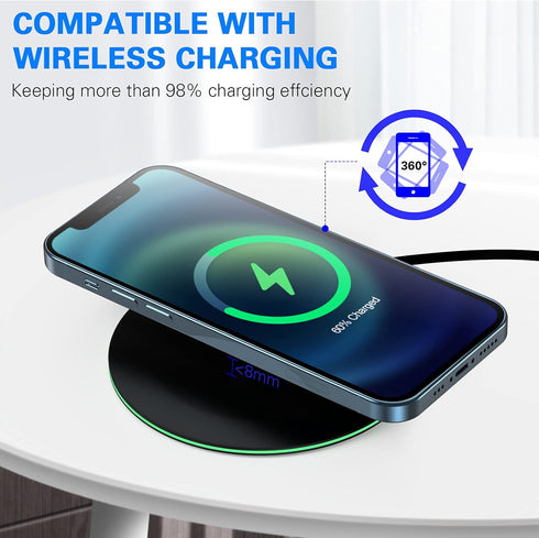 UrbanX Case Compatible 15W Fast Wireless Charger for LG V40 ThinQ with Faster and More Stable Charging Efficiency (No AC Adapter)...