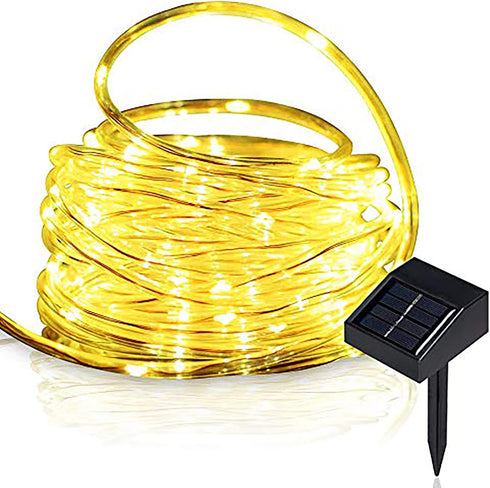 lychee Solar Rope Lights Outdoor 16.5ft 50LED Waterproof Solar Power String w/Light Outdoor Rope Lights Ideal for Home Garden Party Wedding Decora...
