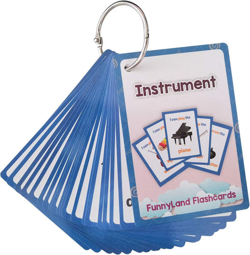20PCS/Set Instrument Kids Gifts English Flash Cards Pocket Card Educational Learning Baby Toys for Children Pre-Kindergarten...