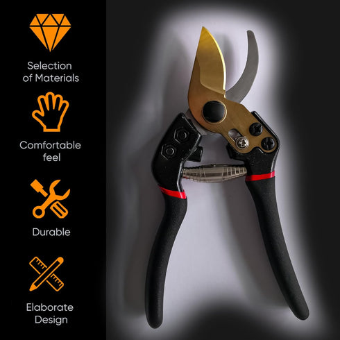 Garden Pruning Shears, Hamind Heavy-Duty Garden Clippers, Garden Scissors, Tree Ttrimmers and Flower Shears, Multipurpose Garden Shears for Garden...