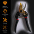 Garden Pruning Shears, Hamind Heavy-Duty Garden Clippers, Garden Scissors, Tree Ttrimmers and Flower Shears, Multipurpose Garden Shears for Garden...
