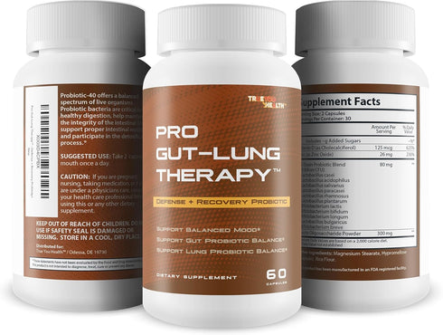 Pro Gut-Lung Therapy - Probiotic Mood Support- Defense + Recovery Probiotic - Support Balanced Mood - Support Gut Probiotic Balance - Support Lung...