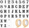 40 Pieces Letter and Number Spray Paint Stencil 4 Inch Curb Stencil Kit Plastic Interlocking Stencils Reusable Alphabet Number Templates with 2 Ro...