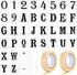 40 Pieces Letter and Number Spray Paint Stencil 4 Inch Curb Stencil Kit Plastic Interlocking Stencils Reusable Alphabet Number Templates with 2 Ro...