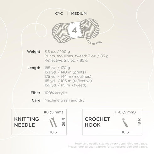 Lion Brand Yarn Basic Stitch Anti-Pilling Knitting Yarn, Yarn for Crocheting, 1-Pack, Mustard...