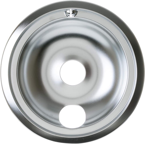 GE WB31T10011 Genuine OEM 8" Burner Drip Bowl (Chrome) for GE Electric Ranges
