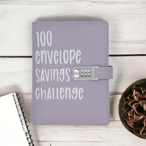 100 Envelopes Money Saving Challenge Book with Upgraded Combination Lock, Savings Challenges Book with Cash Envelopes That is Easy, Fun and Safe W...
