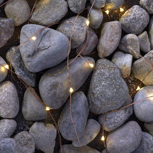 Sterno Home 66' USB-Powered LED Fairy Lights, Copper Wire...