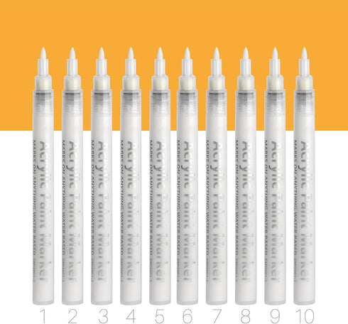 White Paint Pens, Acrylic Marker, White Acrylic Paint Pens, Waterproof for Rock Glass,Wood,Ceramic,Fabric,Metal,Canvas,Easter Eggs pumpkin Kit,Dra...