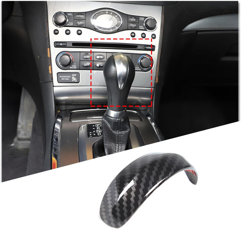 Center Console Gear Shifter Knob Hand Brake Cover Compatible with Infiniti G37 G35 G25 Q40 FX35 FX37 FX50 QX70 QX56 EX35 EX37 EX25 QX50/Nissan Pat...