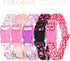 Girl Dog Collar with Purple Floral Patterns, Adjustable Cute Soft Pet Collar with Quick Release Buckle for Small Medium Large XL Dogs (Purple Flow...