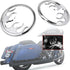 1 Pair Front Chrome Motorcycle Flame Speaker Grill Accent Trim Cover for Harley Touring Electra Street Glide Ultra Limited & Trike 2014-2023...