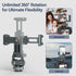 Phone Mount for Camera Hot Shoe, Aluminum Camera Hot Shoe Phone Holder with 2 Additional Cold Shoe Mounts, 360°Adjustable Phone Holder for iPhone ...