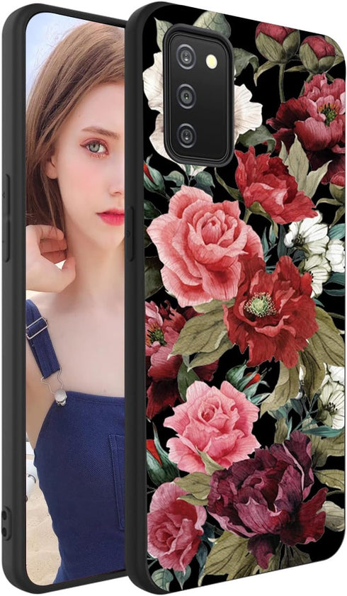 for Galaxy A03S Case,Samsung Galaxy A03S Case,TPU ultra-thin anti-drop protective Cover Protector Phone Case for Samsung Galaxy A03S (Rose flower)...