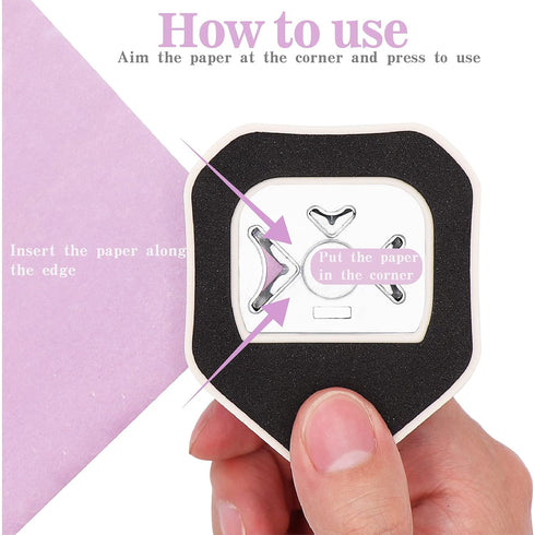 Jeemiter 3 in 1 Corner Rounder Punch - Hole Punch 4mm 7mm 10mm 3-Way Corner Cutter for Paper Craft, DIY Projects, Photo Cutter, Card Making and Sc...