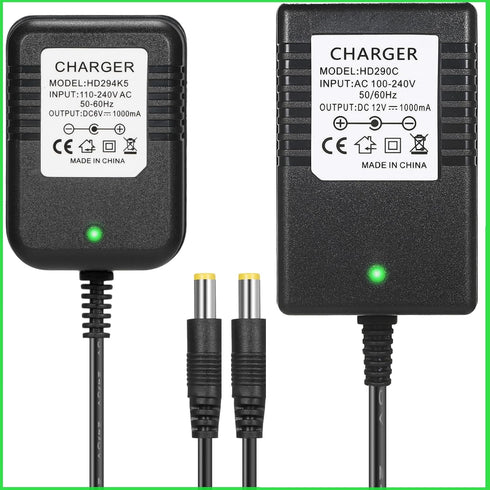 6V/12V Charger for Kidzone Bumper Car?6V for Flybar Bumper Car Charger,12V/6V Battery Charger for Kid Ride On Toy,12V Bumper Car Charger/6V Ride o...