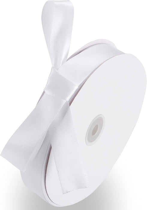 7/8 inch Double Faced White Satin Ribbon 25 Yards for Gift Wrapping,Wedding Decoration, Bows Making, Sewing, DIY Crafts...