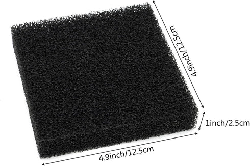 Aquarium Filter Activated Carbon Media Pad Pre Filter Nitrate Remover for Fish Tank Pond Canister Filter (L (12.5x12.5x2.5cm) 4 pcs)...