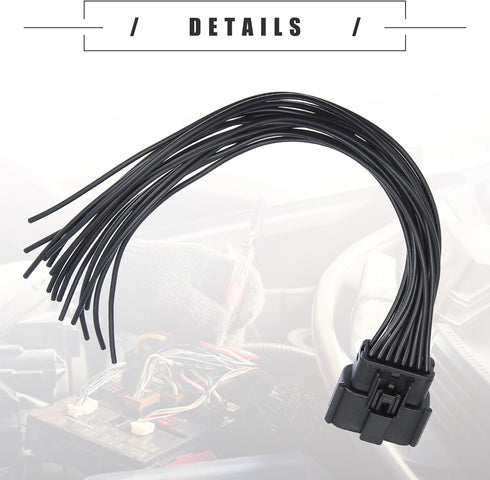 Motoforti Headlight Connector Pigtail, for Jeep Grand Cherokee 2014-2018, Plastic, Black, 2Pcs...