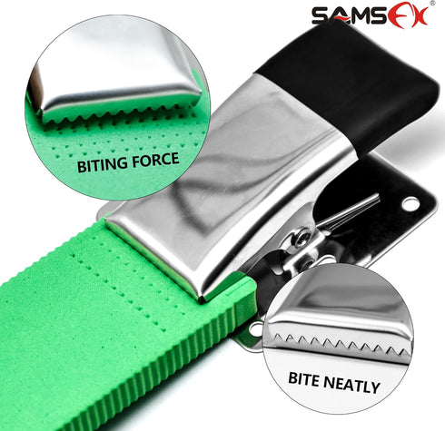 SAMSFX Fish Cleaning Board Tools Fillet Clamp w/Screws Deep-Jaw Fish Tail Clip Board for Scaling Table Bait (Fish Clamps with Black Grip)...