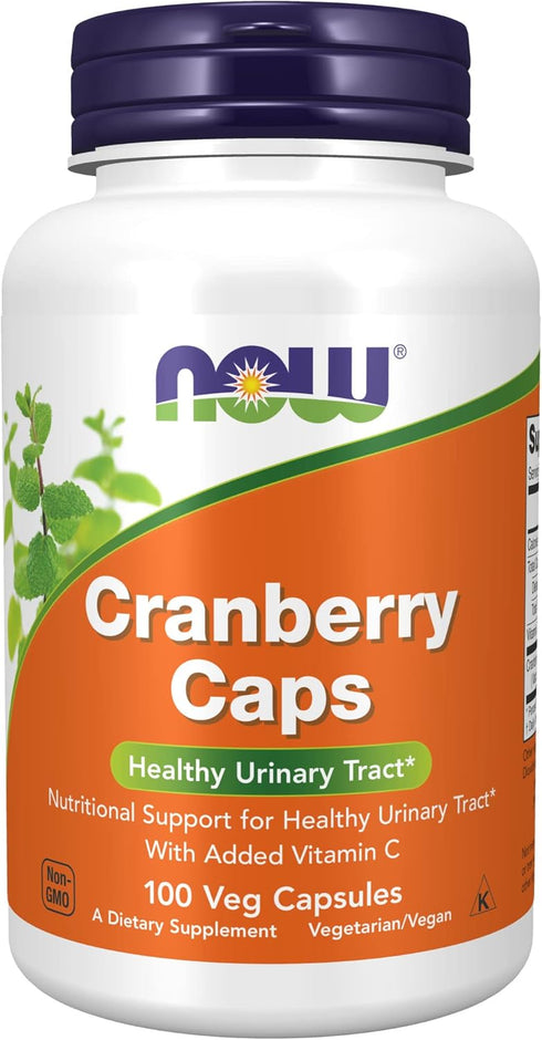 NOW Supplements, Cranberry Caps with Added Vitamin C, Healthy Urinary Tract*, 100 Veg Capsules...