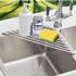 Triangle Dish Drying Rack for Sink Corner Roll Up Folding Stainless Steel Multipurpose Over The Sink Dish Drainer Mat for Kitchen (Grey)...