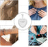 GLEAVI Heart Bezels 12 Set of Rhinestone Trays Pendant Sublimation Pendant Trays Heart Shape Double Sided Rhinestone Bezel Trays for Making Heart ...