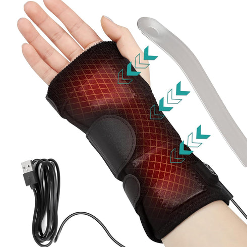 Wrist Thumb Brace Heating Pad for Arthritis and Carpal Tunnel Relief, Heated Wrap for Sprains Trigger Thumb, Heated Wrist Brace, Heated Wrist Wrap...