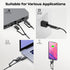MP Mobile Pixels 2-in-1 USB Cable,3A/5.0 Gbps USB Type C to USB Type A/C Cable with Right Angle Head (3ft, Black)......