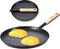 Frying Pan Skillet 8-inch Flat Crepe Pan, Lightweight Grill Pan with Wooden Handle for Camping Indoor Outdoor Cooking...