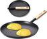 Frying Pan Skillet 8-inch Flat Crepe Pan, Lightweight Grill Pan with Wooden Handle for Camping Indoor Outdoor Cooking...