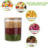 4 Pack Glass Storage Jars with Airtight Bamboo Lid, 27 OZ Glass Kitchen Canisters, Clear Container for Coffee Bean Storage, Dry Goods, Cookie, Can...