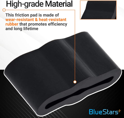 Ultra Durable 8268961 Dishwasher Friction Pad Replacement Part by BlueStars – Exact Fit For Frigidaire & Kenmore Dishwashers - Replaces WP8268961 WP8268961VP PS11745488 - PACK OF 2