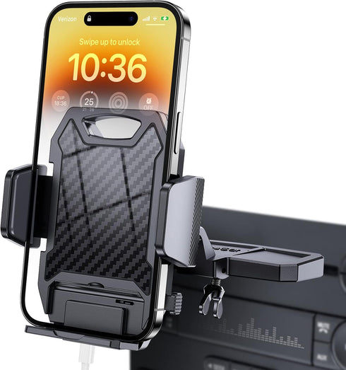 APPS2Car Sturdy CD Slot Phone Mount with One Hand Operation Design, Hands-Free Car Phone Holder Universally Compatible with All iPhone & Android C...