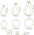 720Pcs Earring Making Kit with 120 Beading Hoop Earring Finding Component,200 Hooks,200 Jump Rings,200 Earring Backs,Teardrop Round Earrings Beadi...