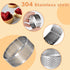 10 Pcs 2.37 Inch 304Stainless Steel Tart Ring, Heat-Resistant Perforated Cake Mousse Ring, Round Ring Baking doughnut tools (6cm)...