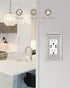 2-Pack Decorator Wall Plate, Satin Nickel Electrical Outlet Cover Plate for Receptacle, Dimmer Switch, GFCI Outlet, 3.15''*4.88'', Midsize, A035 S...