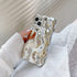 Girly Case for iPhone 11 Silver Plating Curly Wave Frame, Cute Woman Case for iPhone 11 Meteorite Shape, Shockproof Case for iPhone 11 Kawaii Bubb...