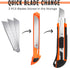 3-Pack Box Cutter Utility Knife, Box Cutter Retractable Ultra Sharp Blade and Anti-Slip Rubber Handle, Box Cutter Knife Exacto Knife for Cutting L...