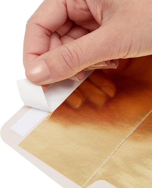 Best Paper Greetings 50 Pack Blush Pink 5x7 Envelopes for Invitations, Wedding, A7 Size with Bronze Lining and Self Adhesive Peel and Stick...