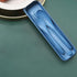 Reusable Travel Utensils Set with Case, Wheat Straw Portable Plastic Fork Spoons Knife Cutlery, Camping Eco-Friendly BPA Free Tableware for Kids A...