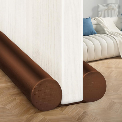 MAXTID Brown Door Draft Stoppers, Adjustable 32"-38", Double Sided, Insulation Strip, Air Stopper, Gap Filler...